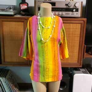 Vintage 1930s-1940s Zipup Blouse Sz Small